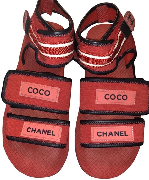 chanel velcro sandals red|Chanel Velcro sandals australia price.